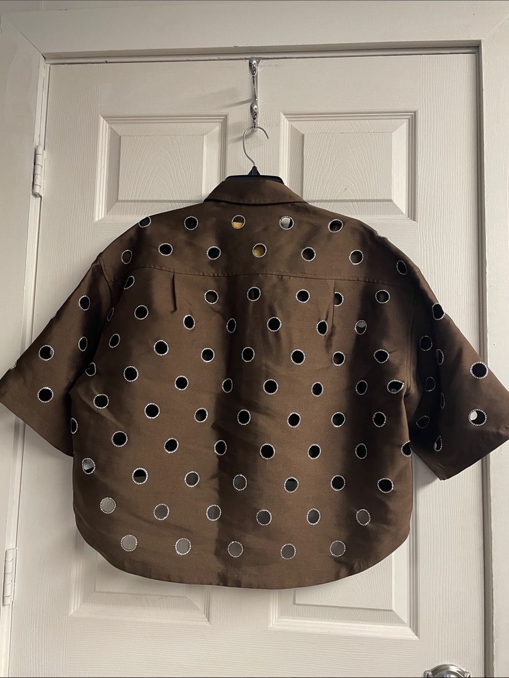 Jupiter Oversized shirt with rhinestones holes - Picture 5 of 6